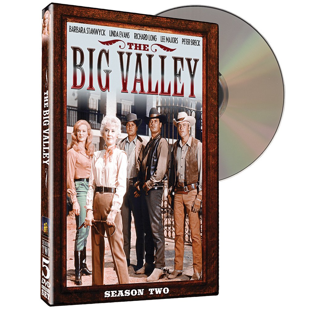 DVD cover for "Big Valley" Season Two featuring cast in Western attire.