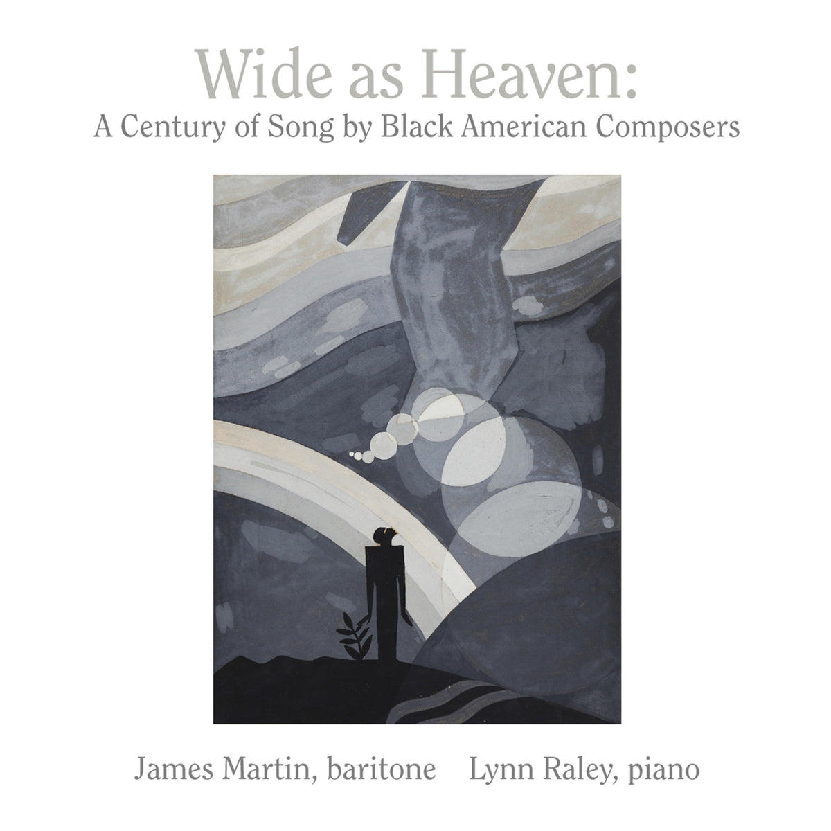 CD cover: abstract painting of sky and figure, text “Wide as Heaven”.