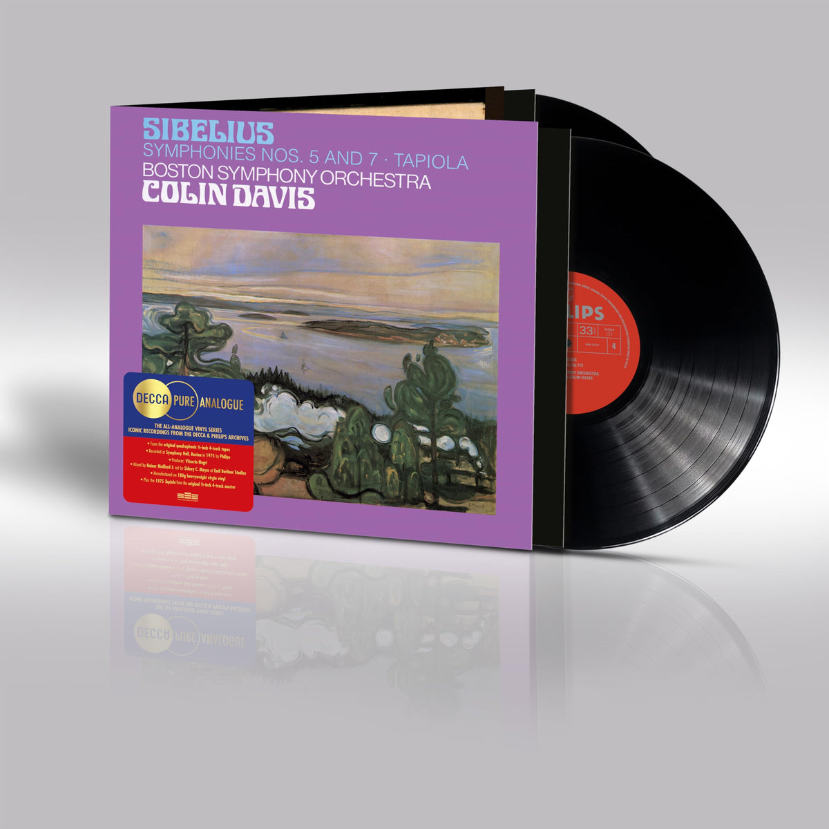 Vinyl record of Sibelius symphonies by Boston Symphony Orchestra, Sir Colin Davis.