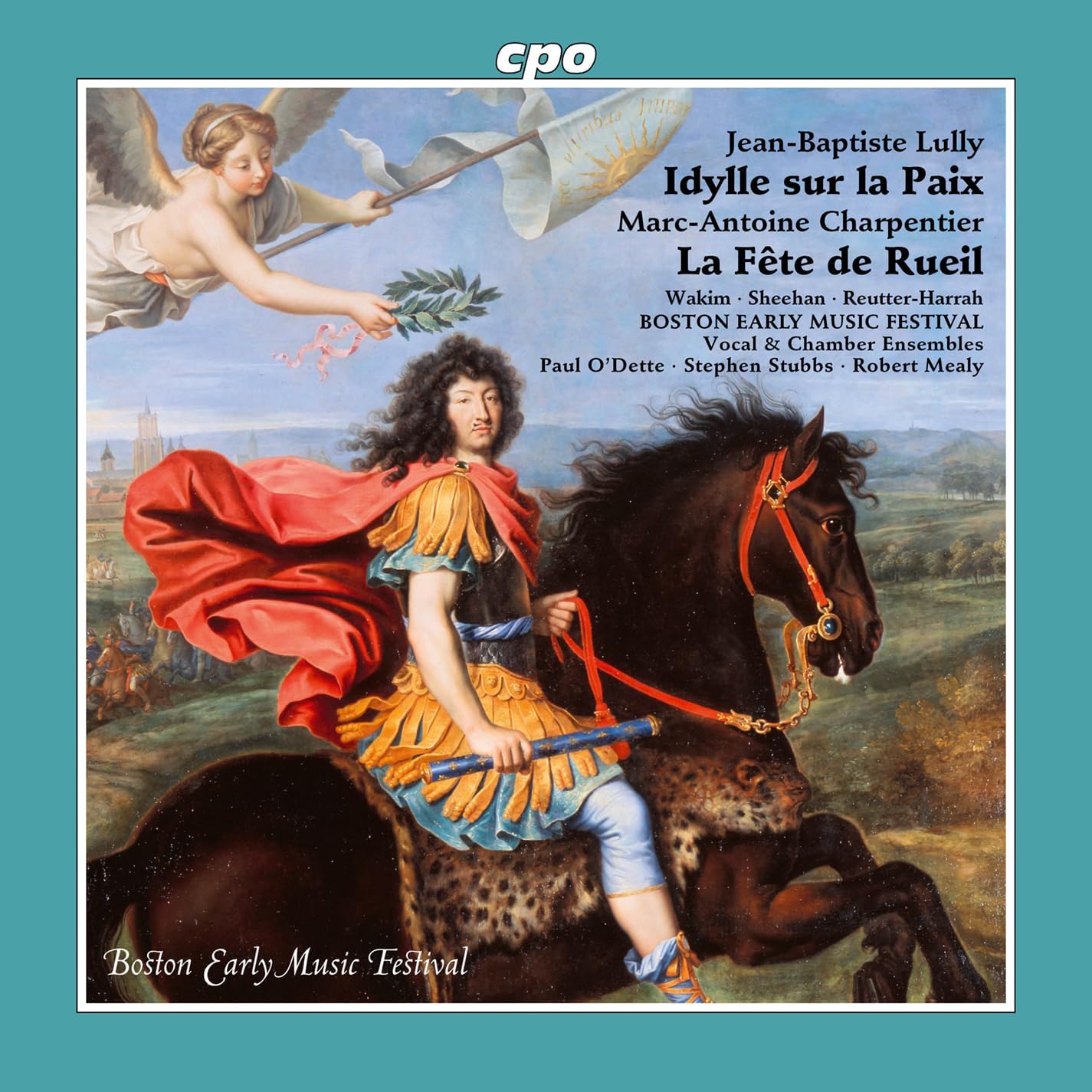 CD cover: regal man on horseback, classical painting style.
