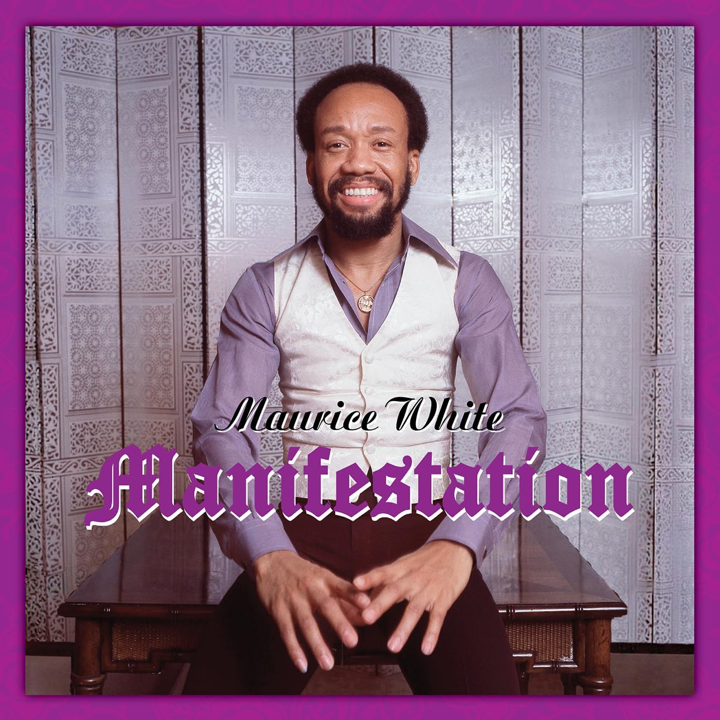 Album cover for Maurice White’s “Manifestation” featuring a portrait of the artist.