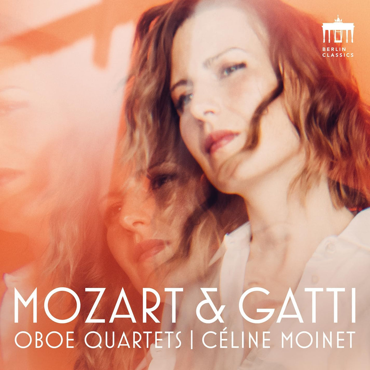 CD cover featuring Celine Moinet with "Mozart & Gatti" text.