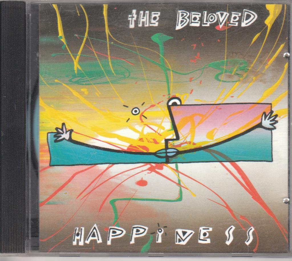 CD case for "Happiness" by The Beloved, with abstract painted cover art.