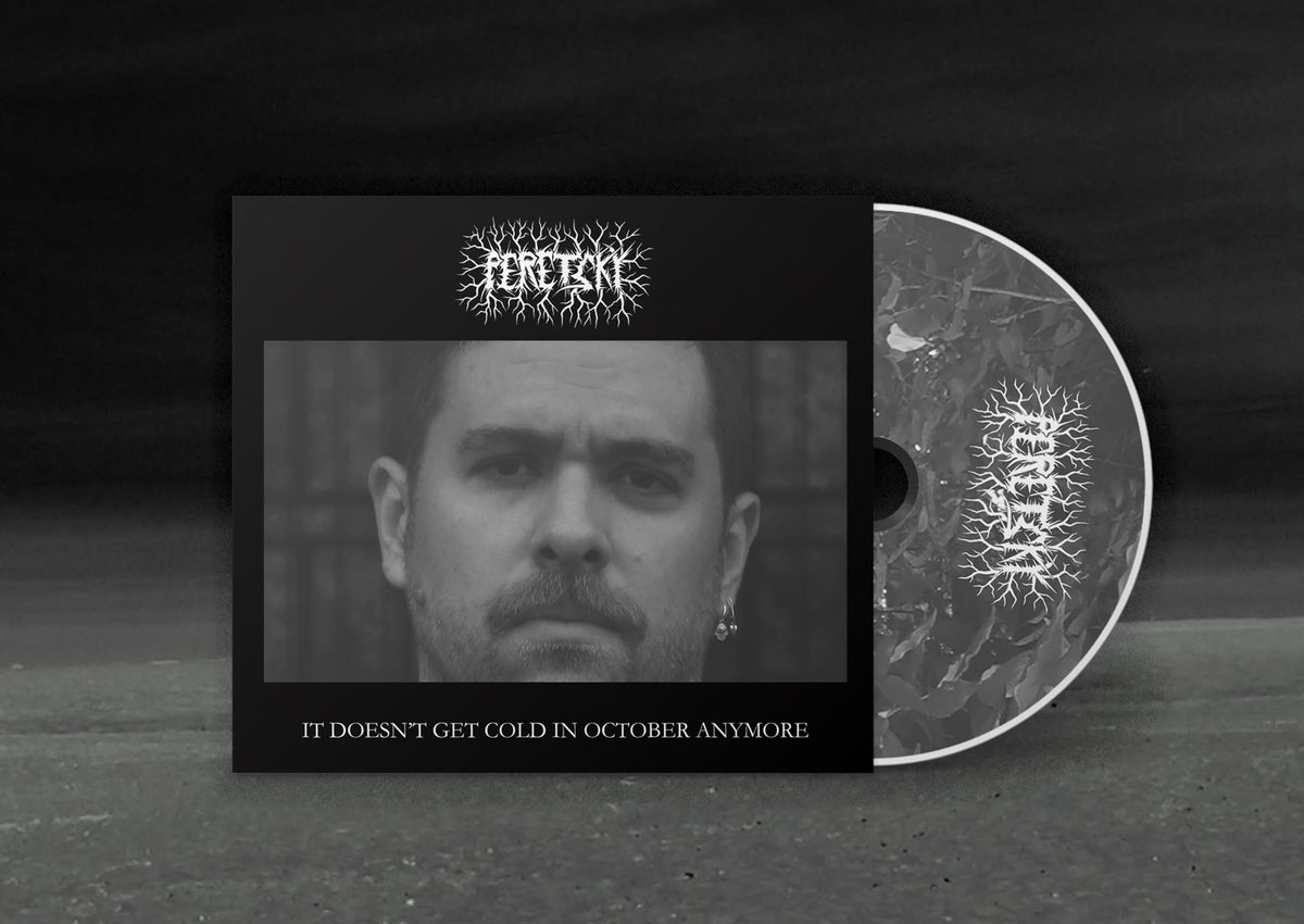 CD cover featuring a black and white portrait of a serious man.