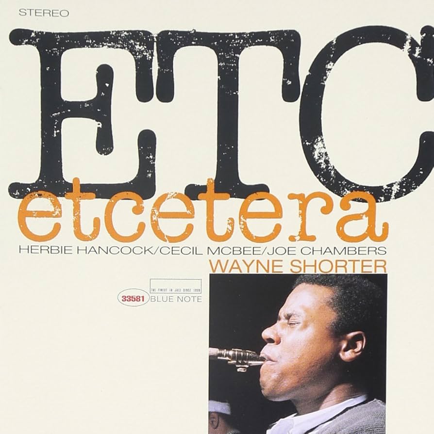 CD case for Wayne Shorter's "Etcetera" album, featuring abstract artwork.