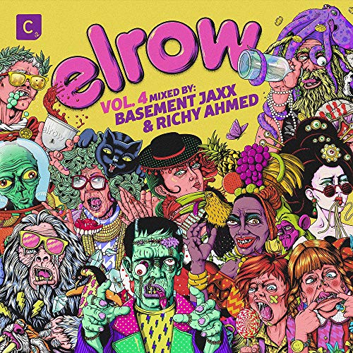 CD cover for Basement Jaxx’s Elrow Vol. 4, with colorful, chaotic cartoon figures.