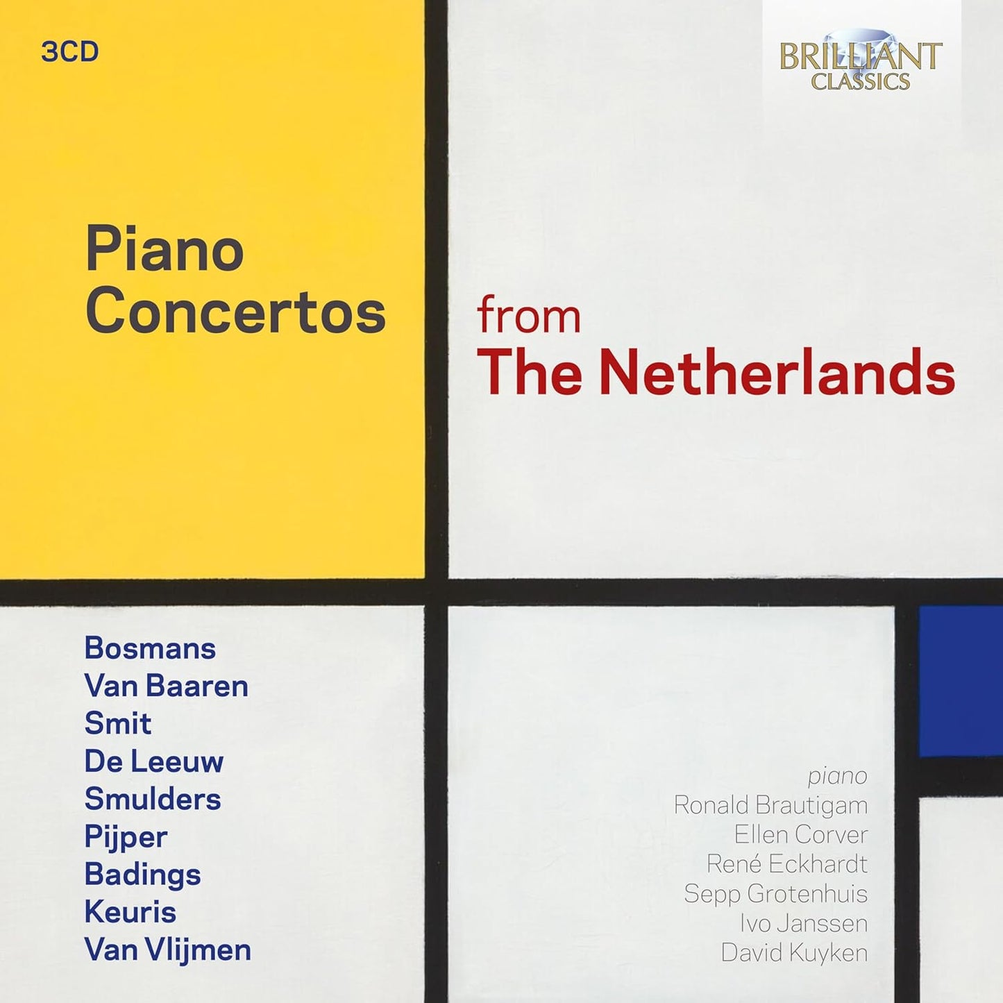 CD cover for "Piano Concertos from The Netherlands" by Brautigam & Kuyken.