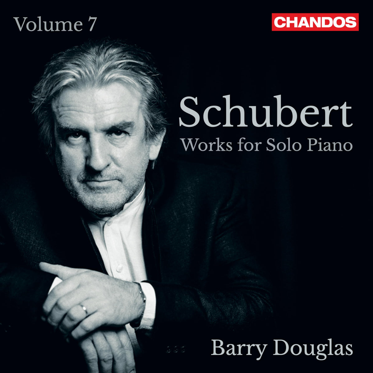 CD cover featuring pianist Barry Douglas and text “Schubert”.