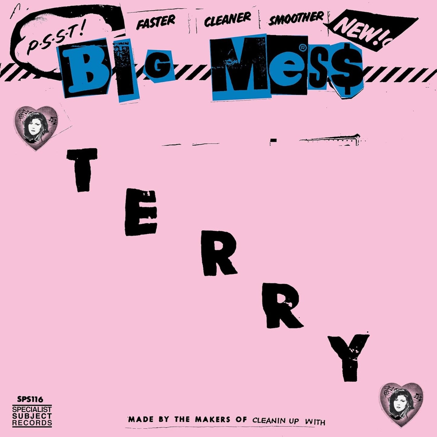Vinyl record of Terry's "Big Mess" album, black cover with artist name.