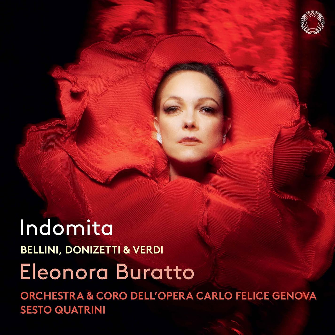 CD cover featuring Eleonora Buratto in a red dress, with text details.