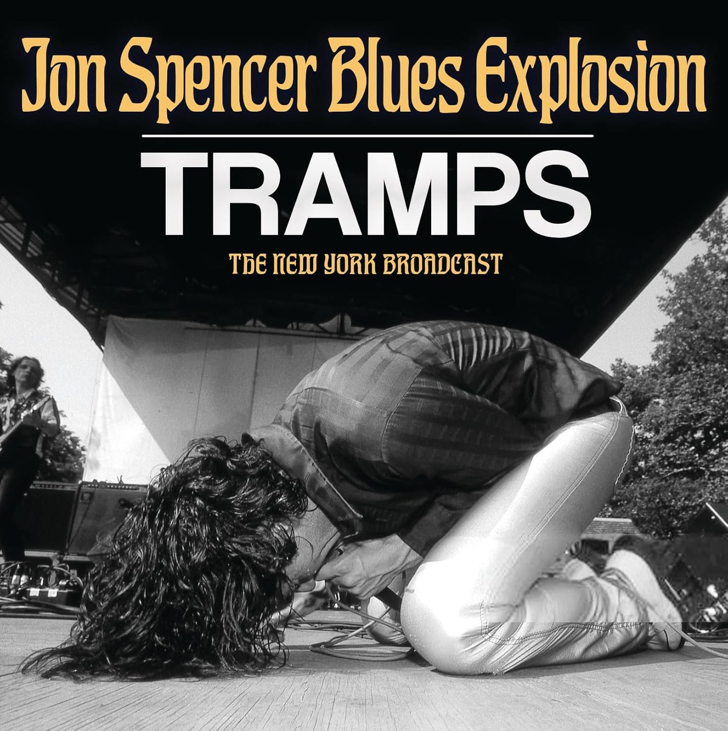 CD cover for Jon Spencer Blues Explosionâs âTrampsâ featuring a black and white photo.