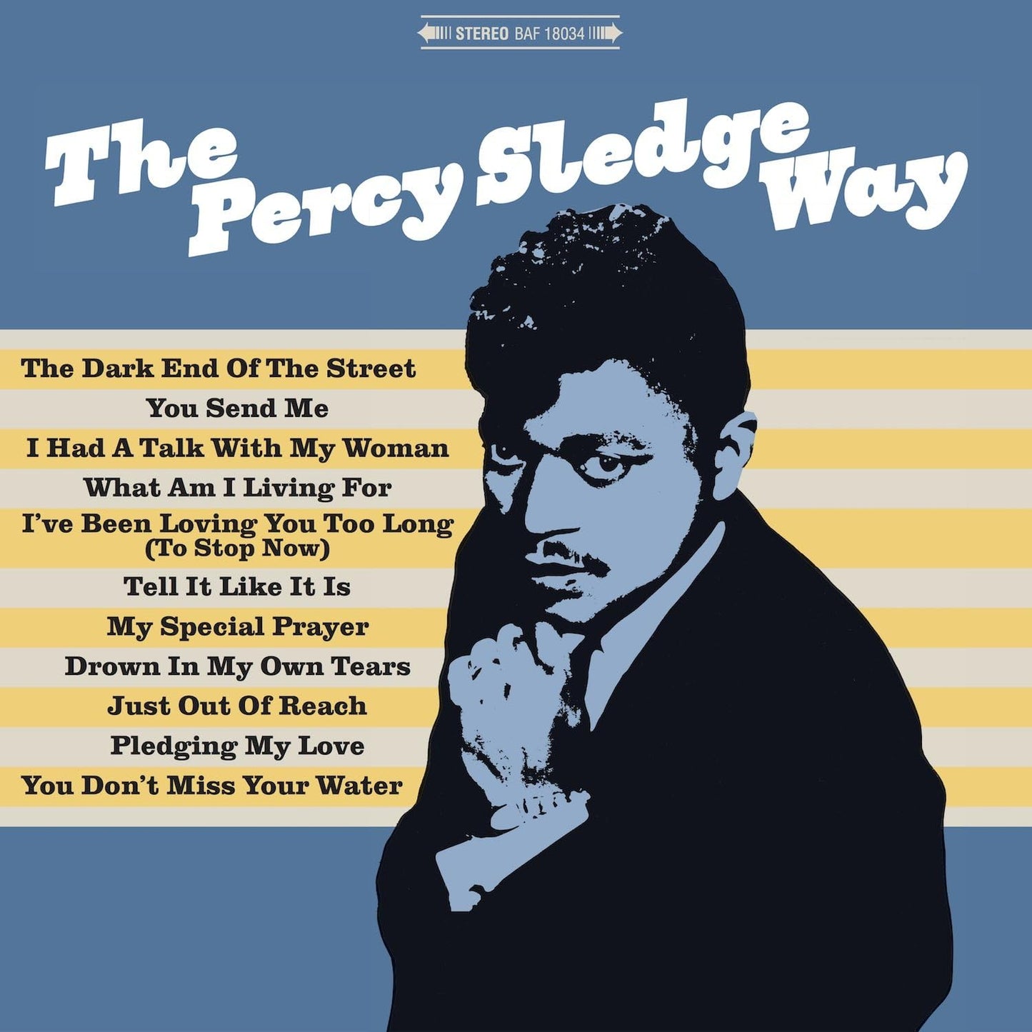 Vinyl record cover featuring portrait of Percy Sledge with song list.