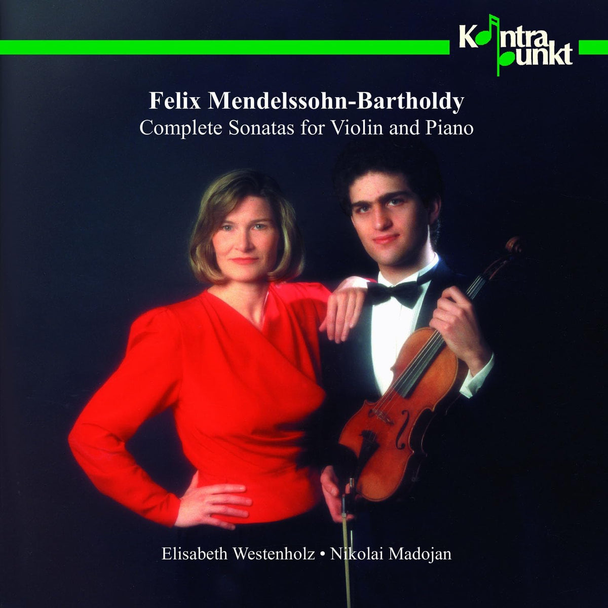 CD cover: violinist and pianist, with text "Felix Mendelssohn-Bartholdy".