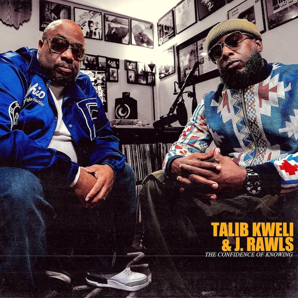Album cover featuring Talib Kweli and J. Rawls in a studio setting.