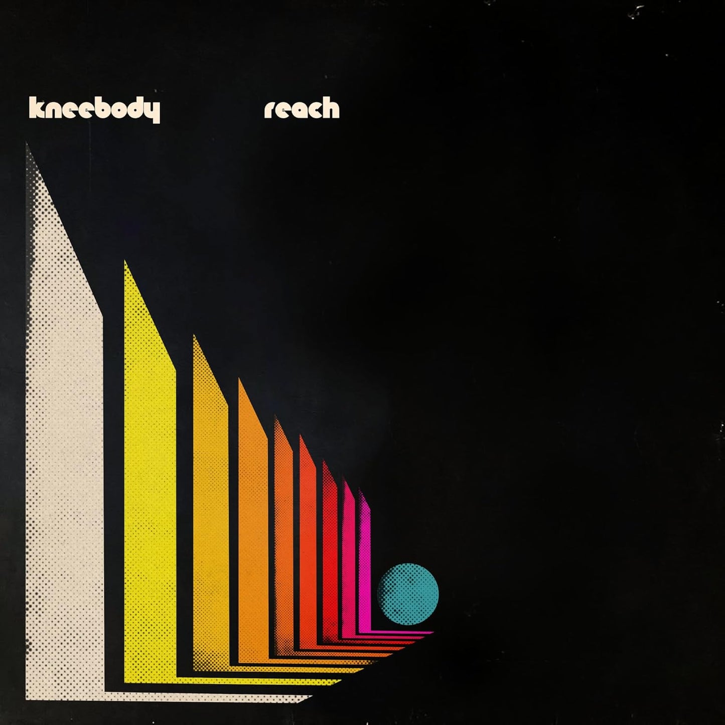 CD case for Kneebody’s “Reach” album, featuring abstract cover art.