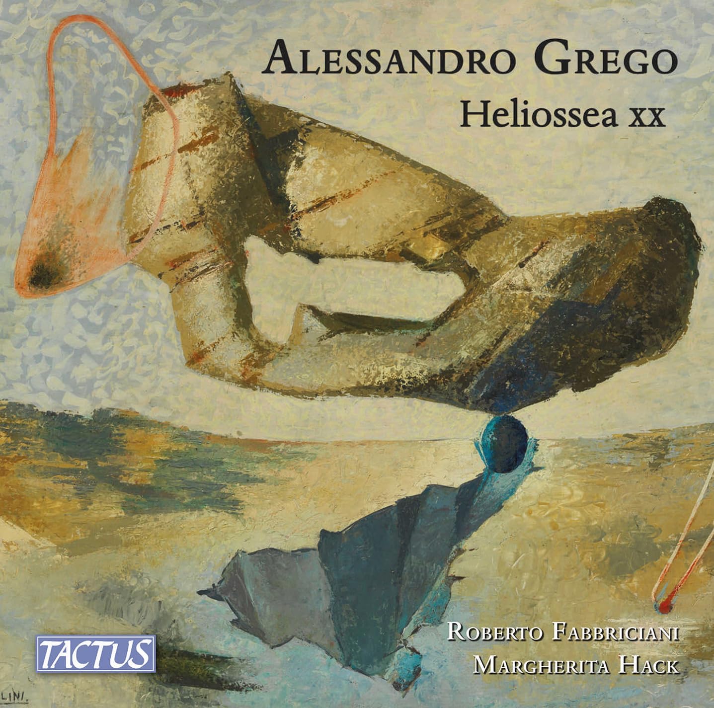 CD cover: abstract painting of a figure with a kite, blue tones.
