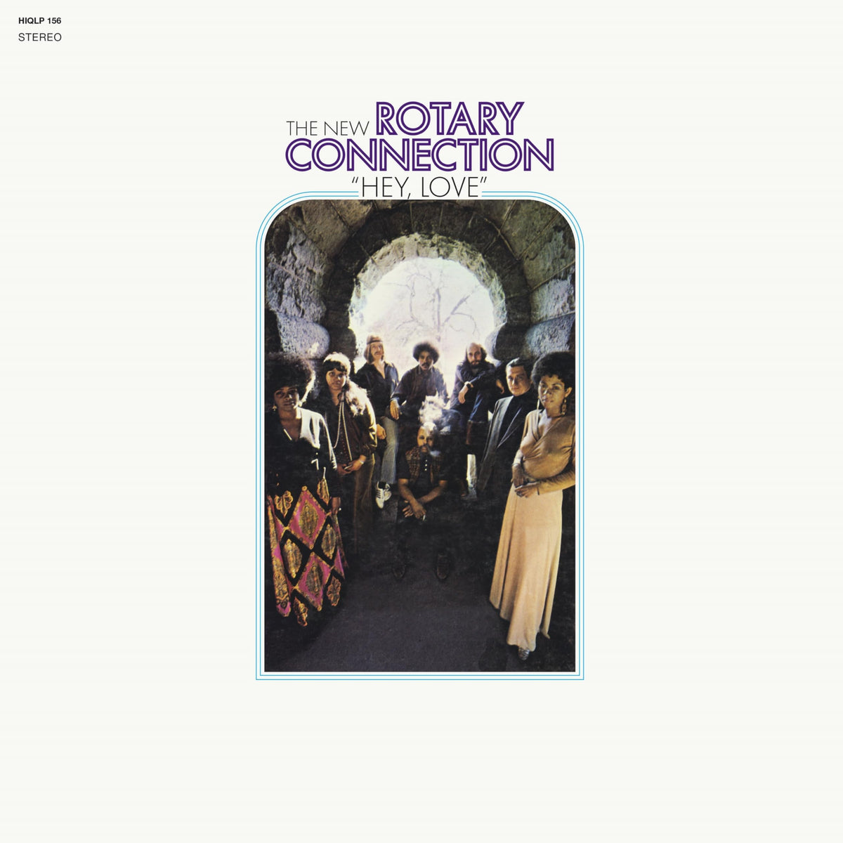 Album cover for The New Rotary Connection’s “Hey Love” featuring a group portrait.