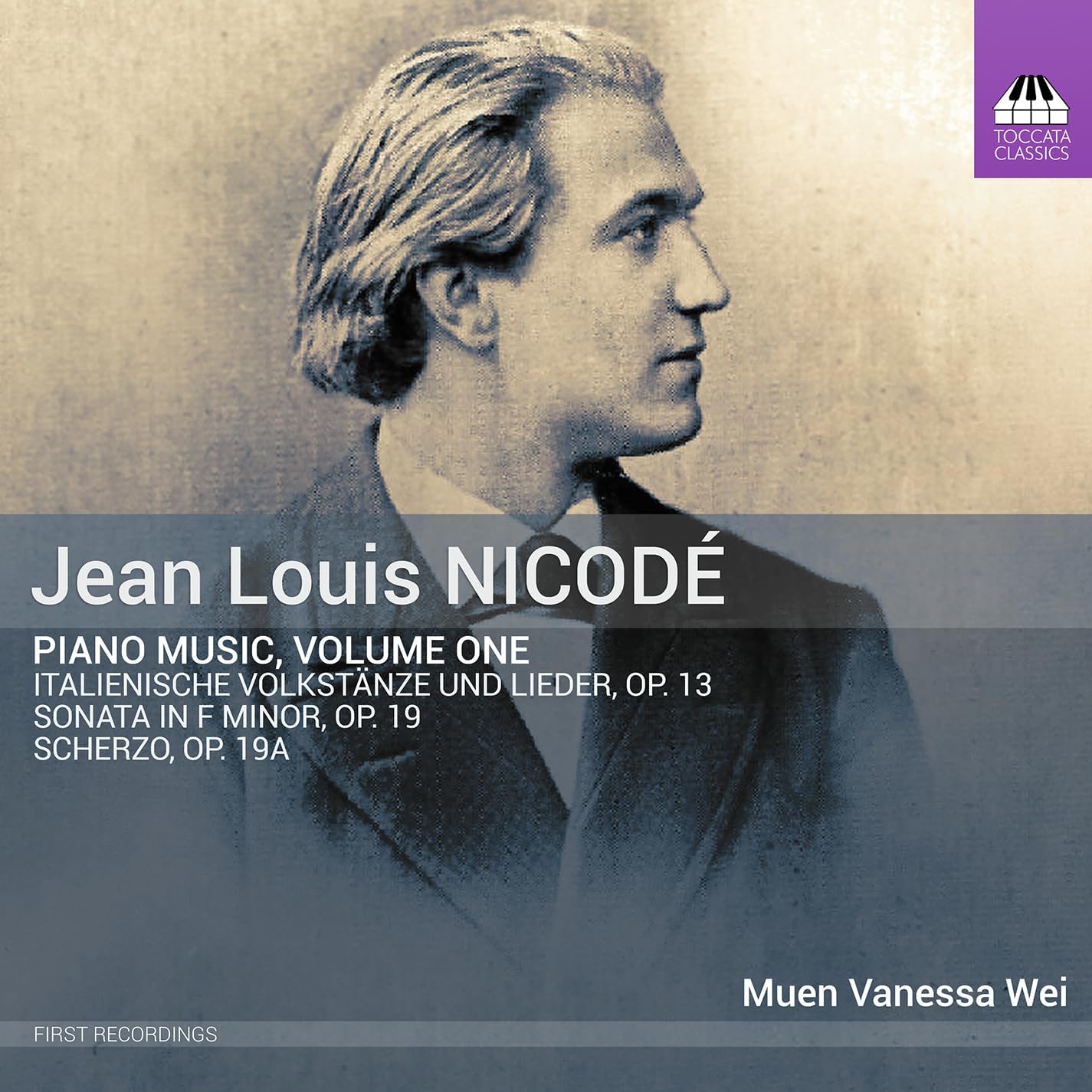 CD cover featuring a portrait of composer Jean Louis Nicodé.