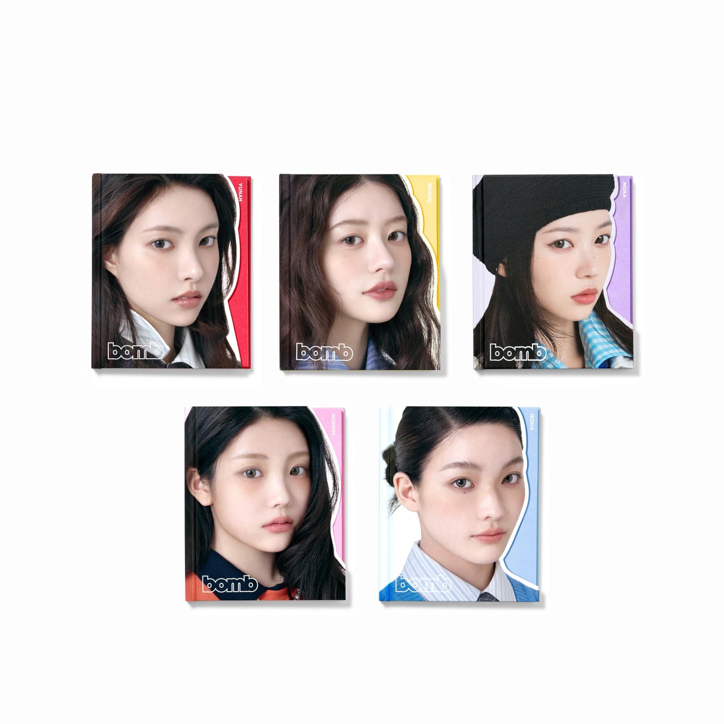 Five CD cases featuring portraits of young women, each with different backgrounds.