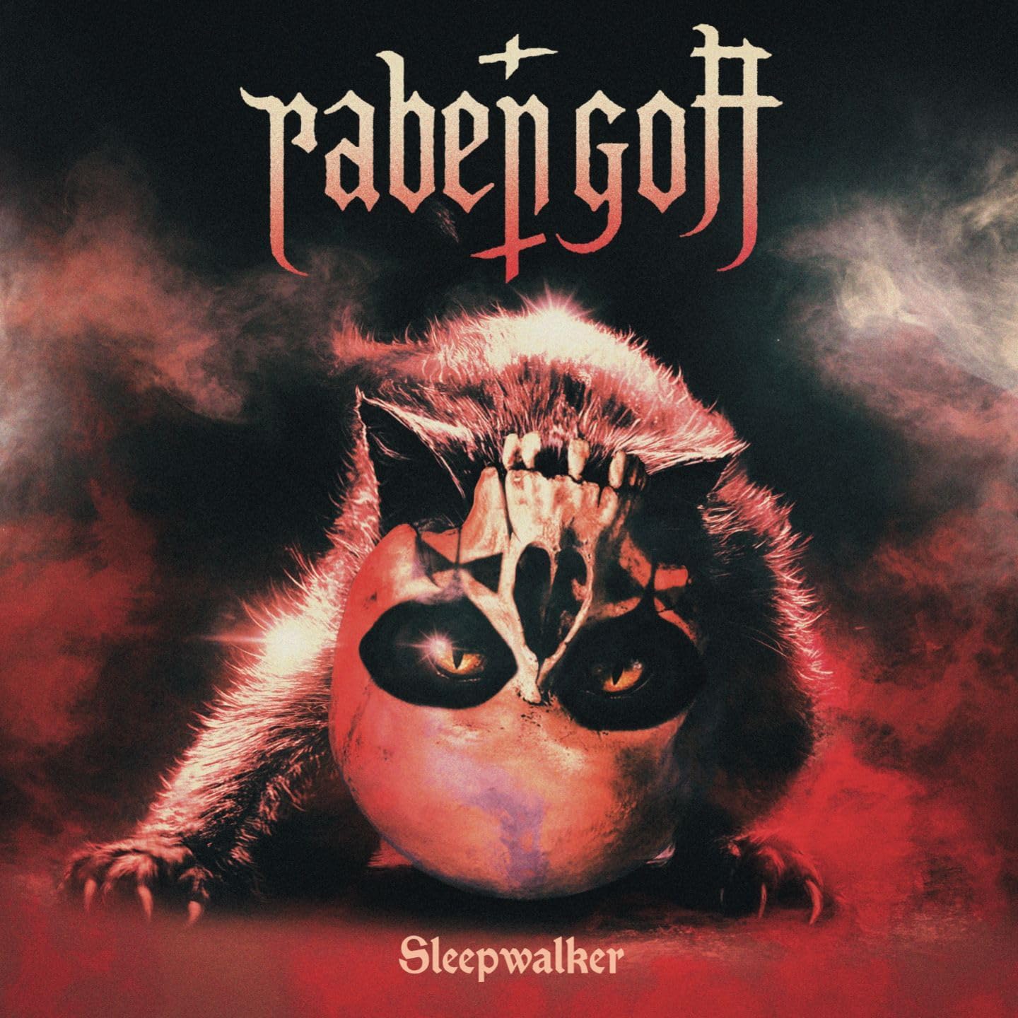 CD cover for Rabengott’s “Sleepwalker” featuring a monstrous, masked figure.