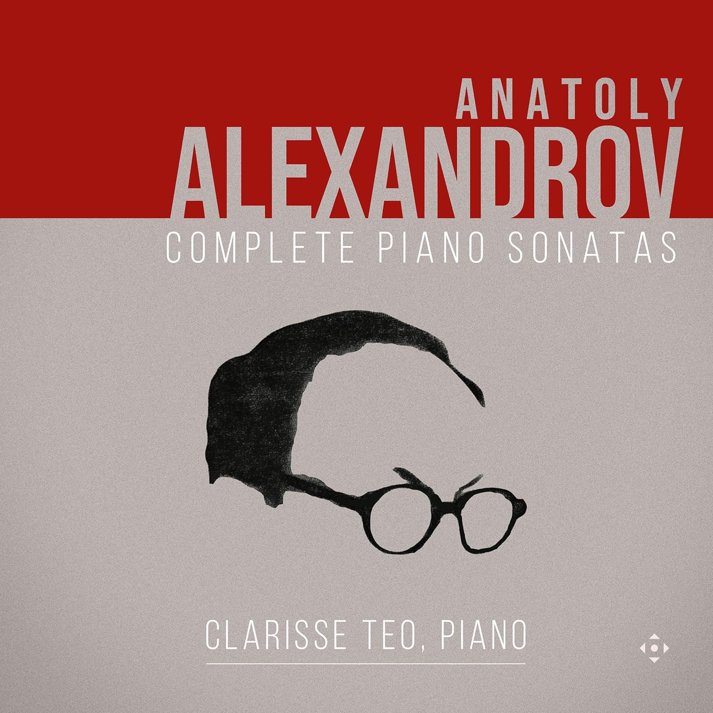 CD cover: gray background, silhouette of a man with glasses, text.