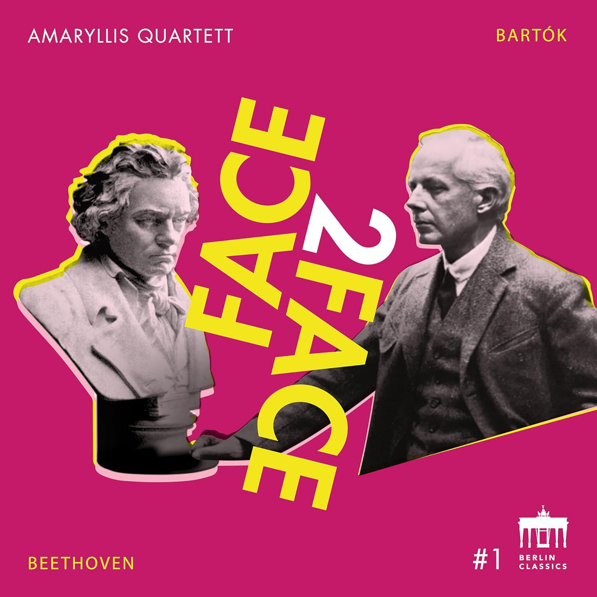 CD cover featuring portraits of Beethoven and Bartók with bold text.