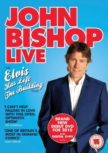 John Bishop Live DVD cover featuring a portrait of the comedian in a suit.