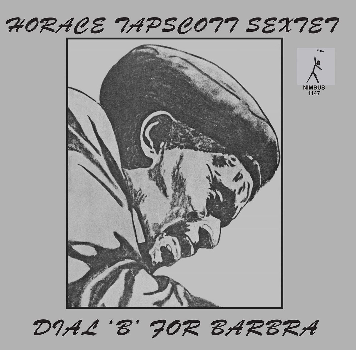 Black and white vinyl record cover featuring a portrait of Horace Tapscott.