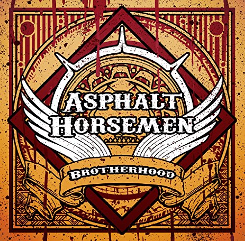CD cover for Asphalt Horsemen’s “Brotherhood” with winged skull design.