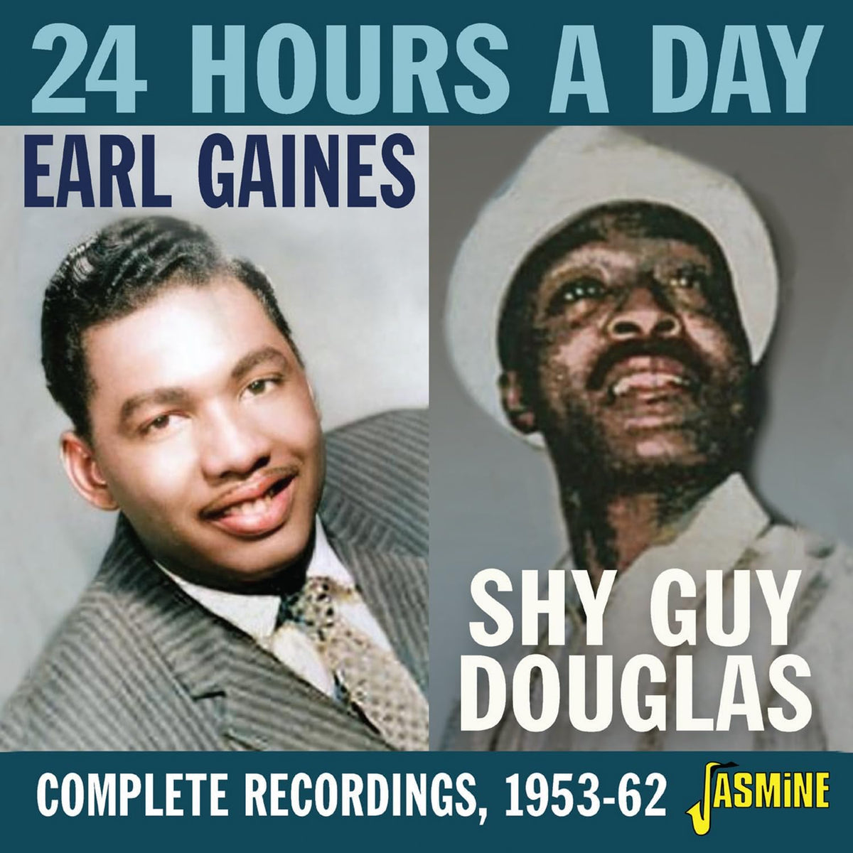 CD cover for Earl Gaines and Shy Guy Douglas, split portrait.