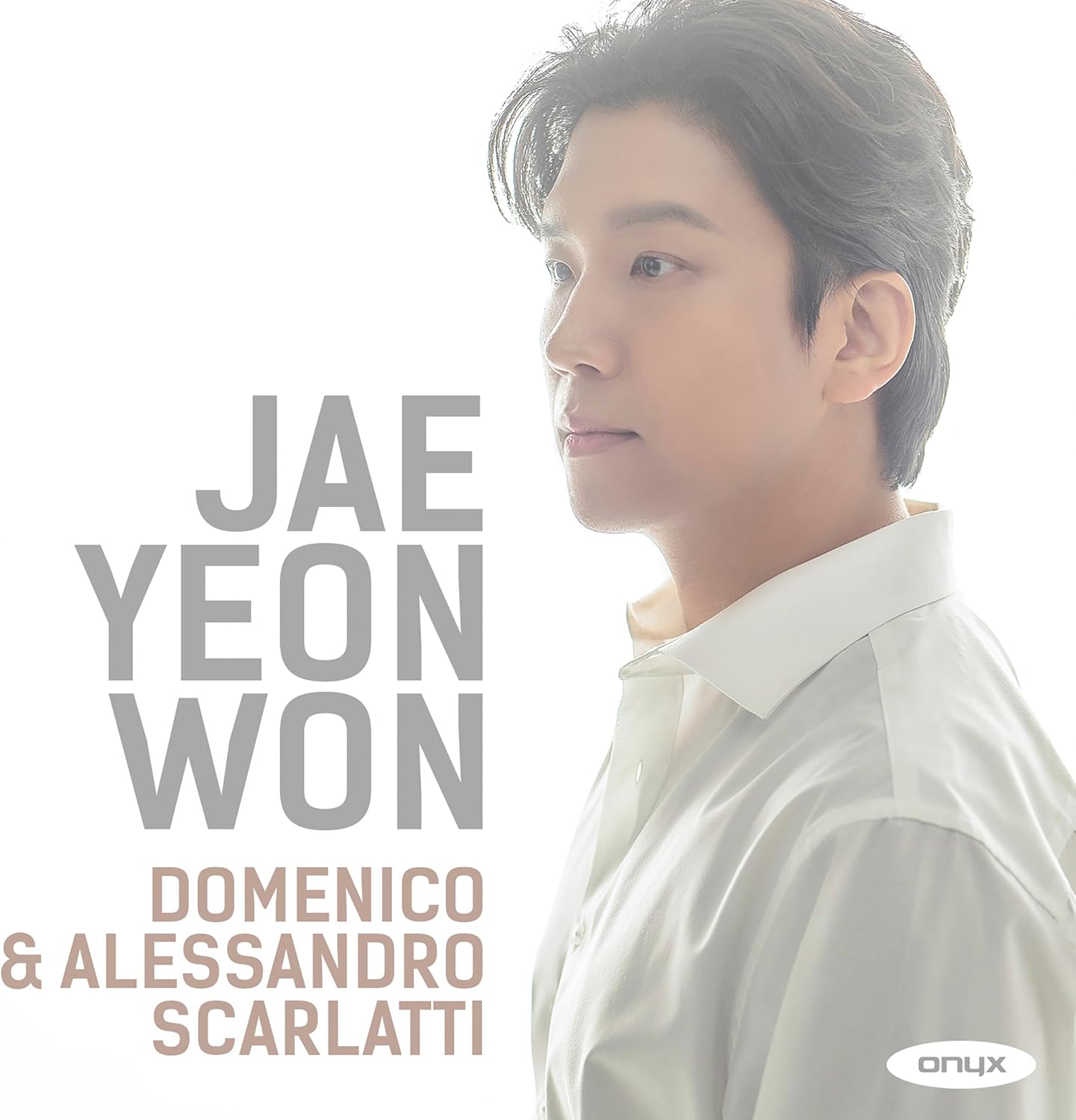 CD cover featuring portrait of Jae Yeon Won and composers' names.
