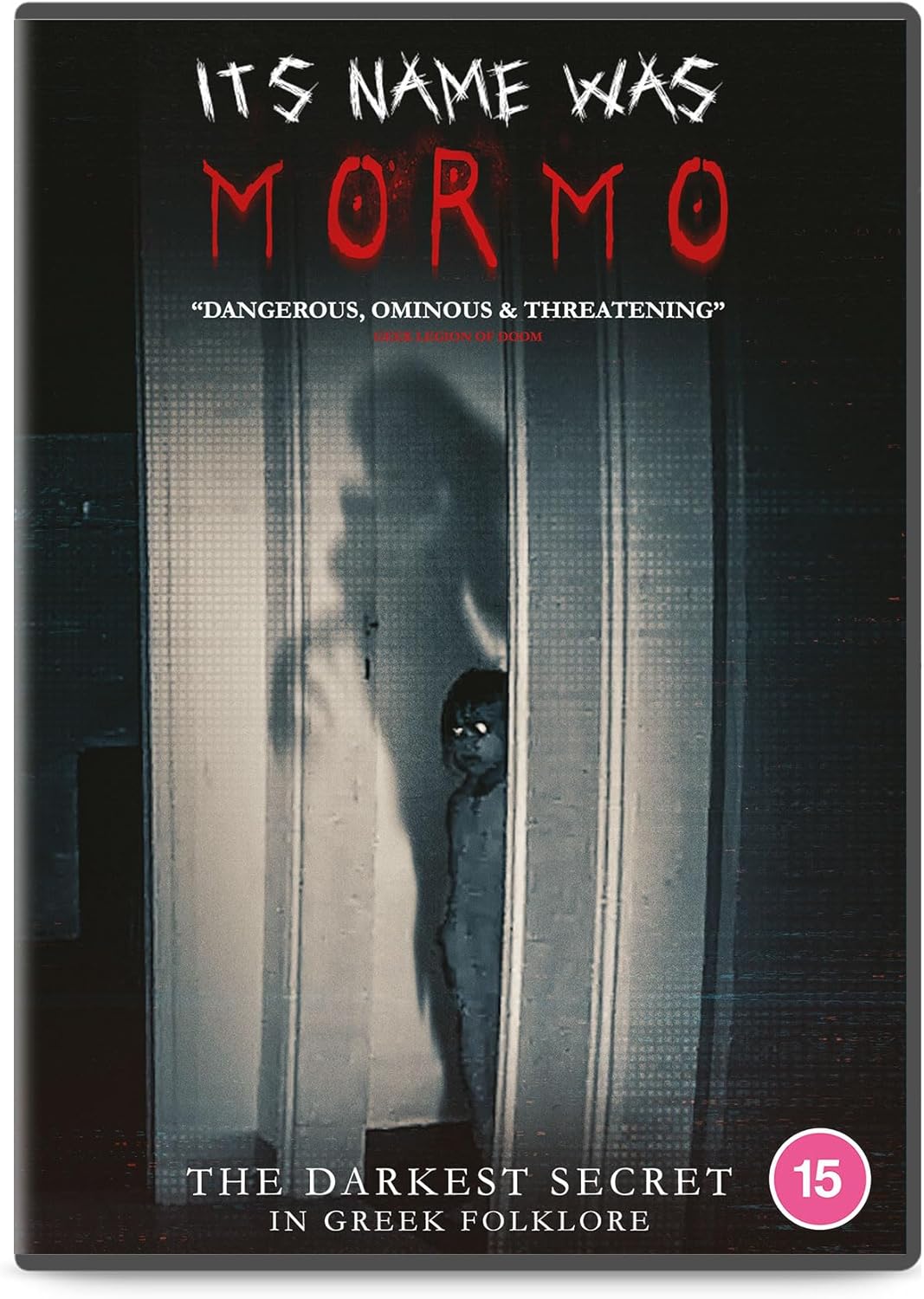 DVD cover for horror film "Its Name Was Mormo" featuring a ghostly figure.