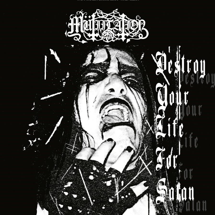 Black and white CD cover featuring a distorted face and band logo.