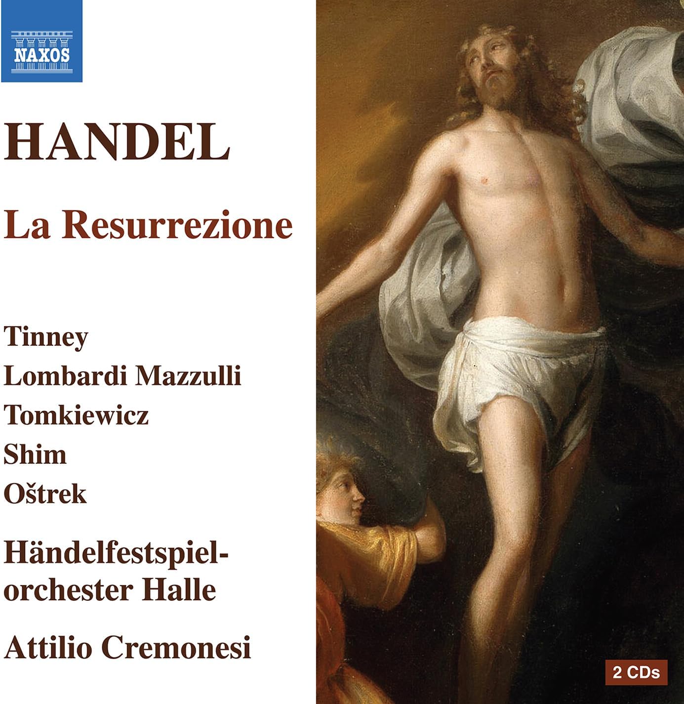 CD cover for Handel’s “La Resurrezione” featuring religious artwork.