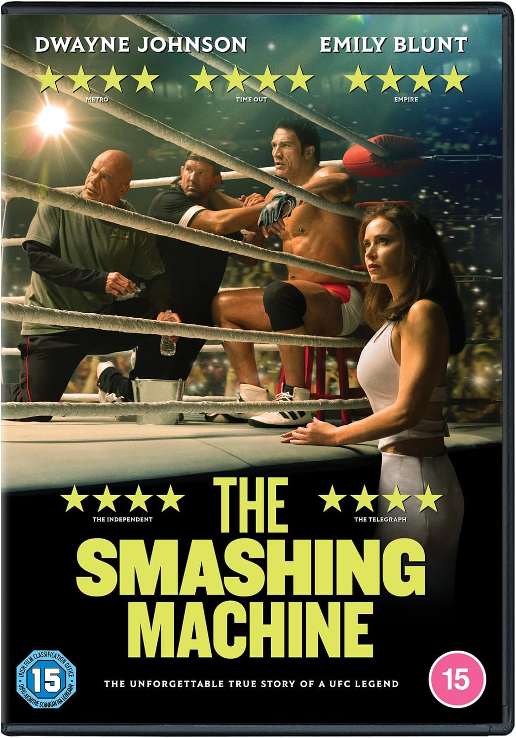 DVD cover for "The Smashing Machine" featuring band and artist names.