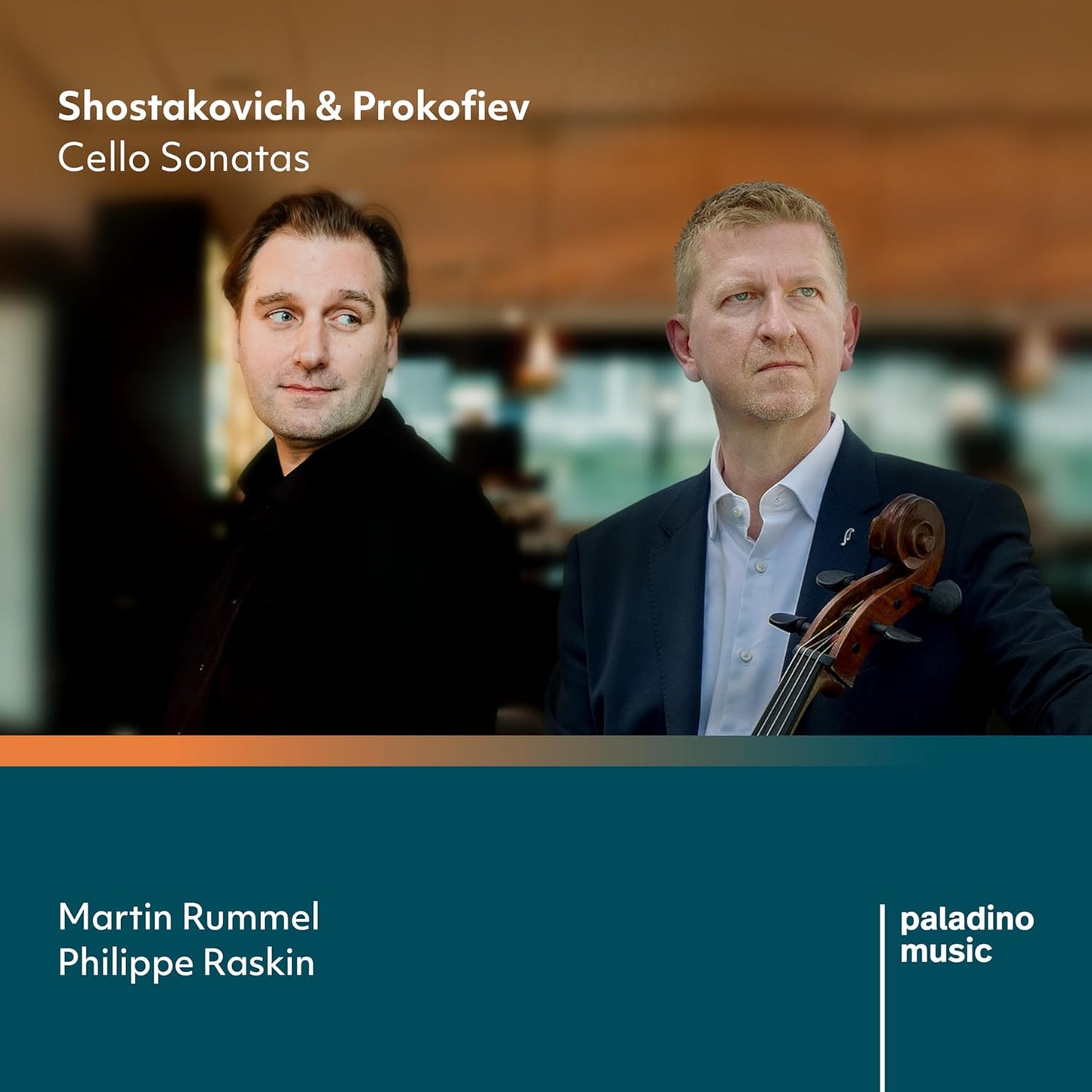 CD cover featuring portraits of two musicians with cello.