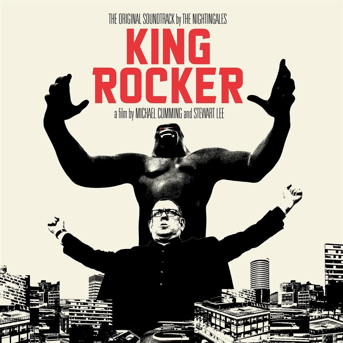 CD cover for "King Rocker" soundtrack, featuring a gorilla and a man.