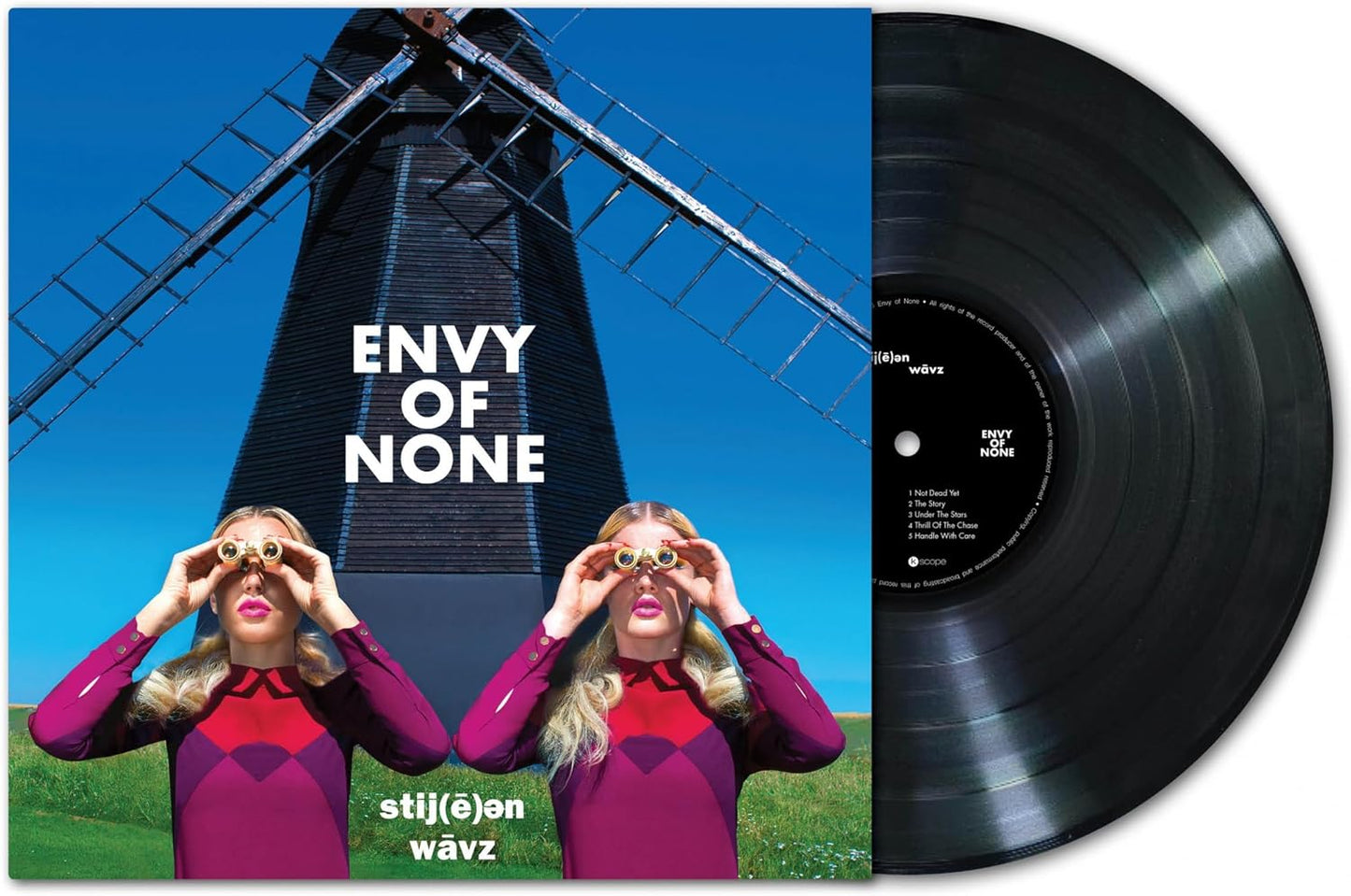 Vinyl record for Envy Of None’s “Stygian Waves” with abstract artwork.
