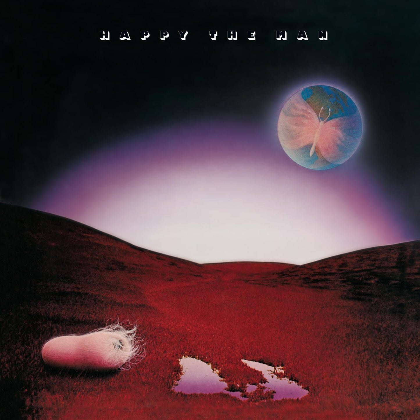 Album cover: a landscape with a glowing orb and reclining figure.