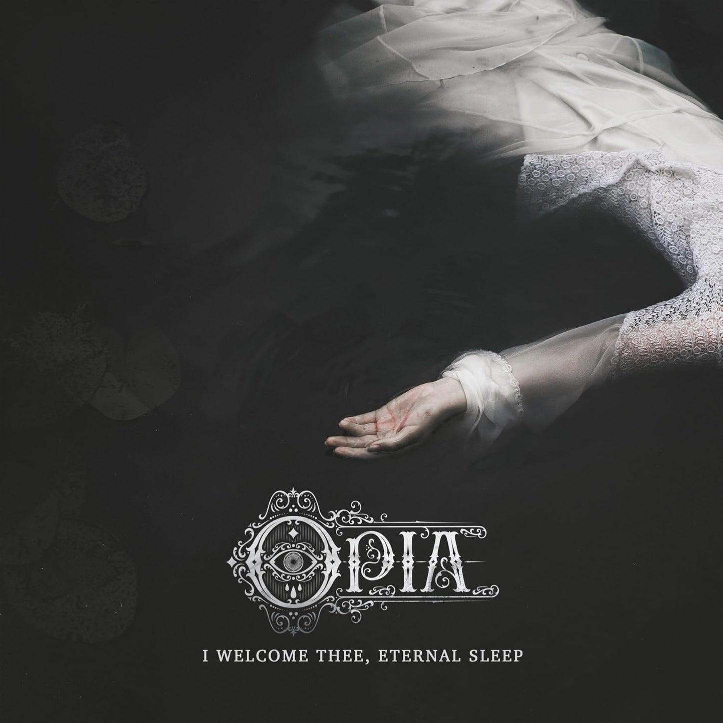 CD case for Opiaās āI Welcome Thee Eternal Sleepā album, dark cover art.