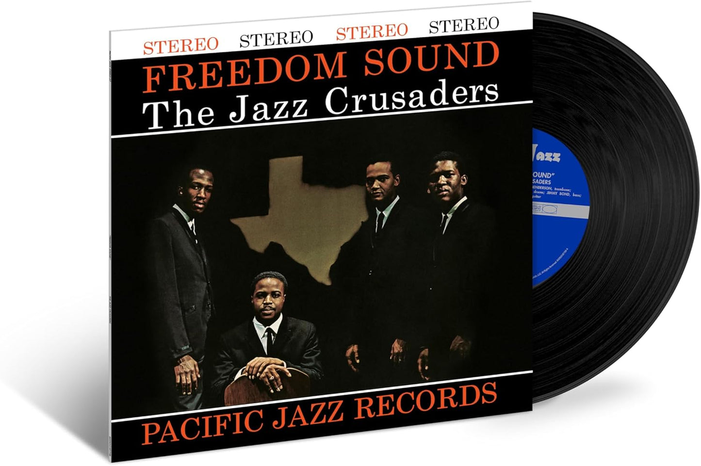 Freedom Sound" vinyl record cover featuring four musicians in suits.