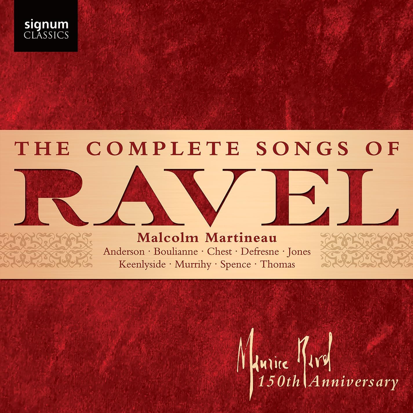 CD cover for "The Complete Songs Of Ravel" by Malcolm Martineau.