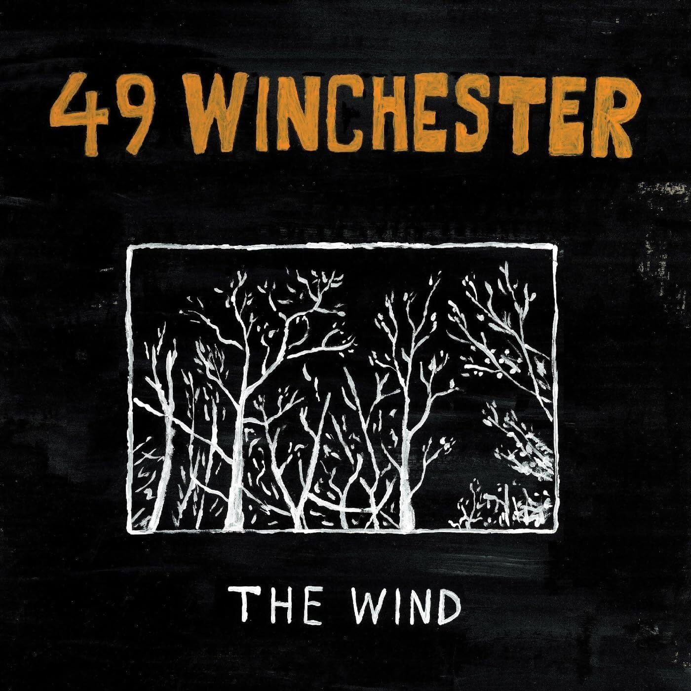 Album cover for 49 Winchester’s “The Wind” featuring a white tree illustration.