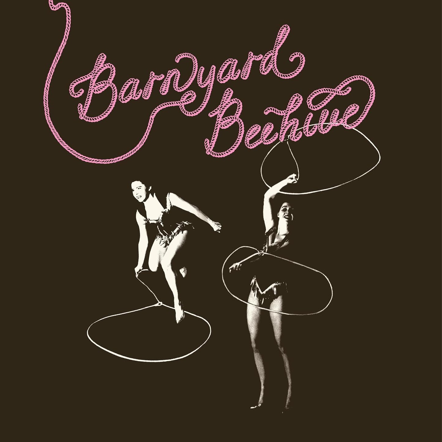 Barnyard Beehive vinyl record cover with dancers and pink rope circles.