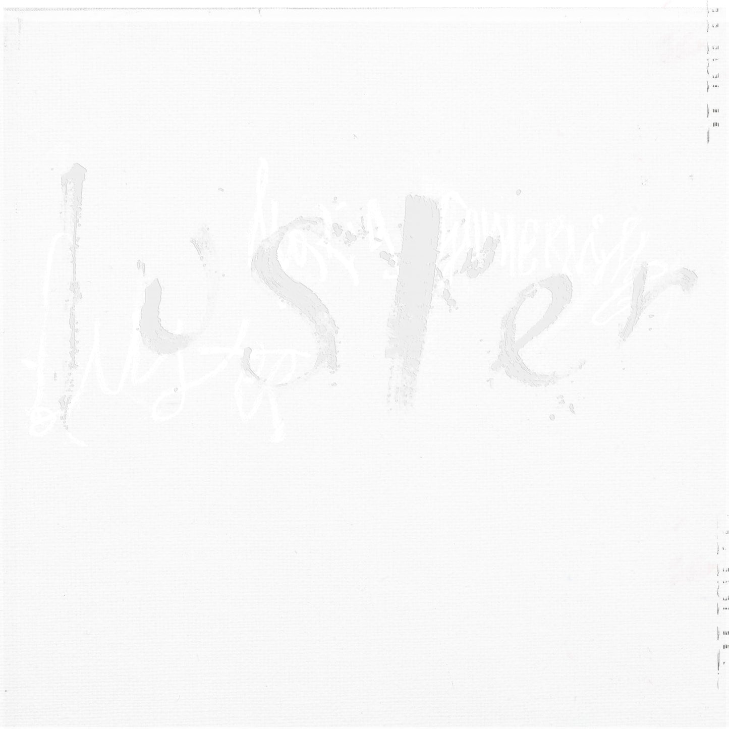 CD cover for Maria Somerville’s “Luster” with abstract white text.