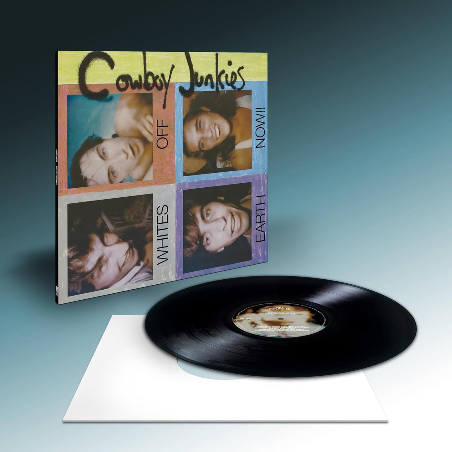 Cowboy Junkies album cover and vinyl record on a light background.