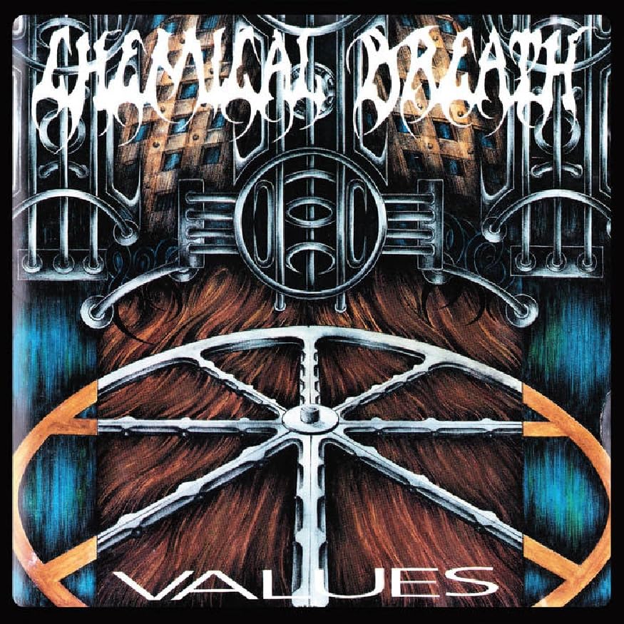CD cover for Chemical Breath's "Values" with ornate metal and wood imagery.