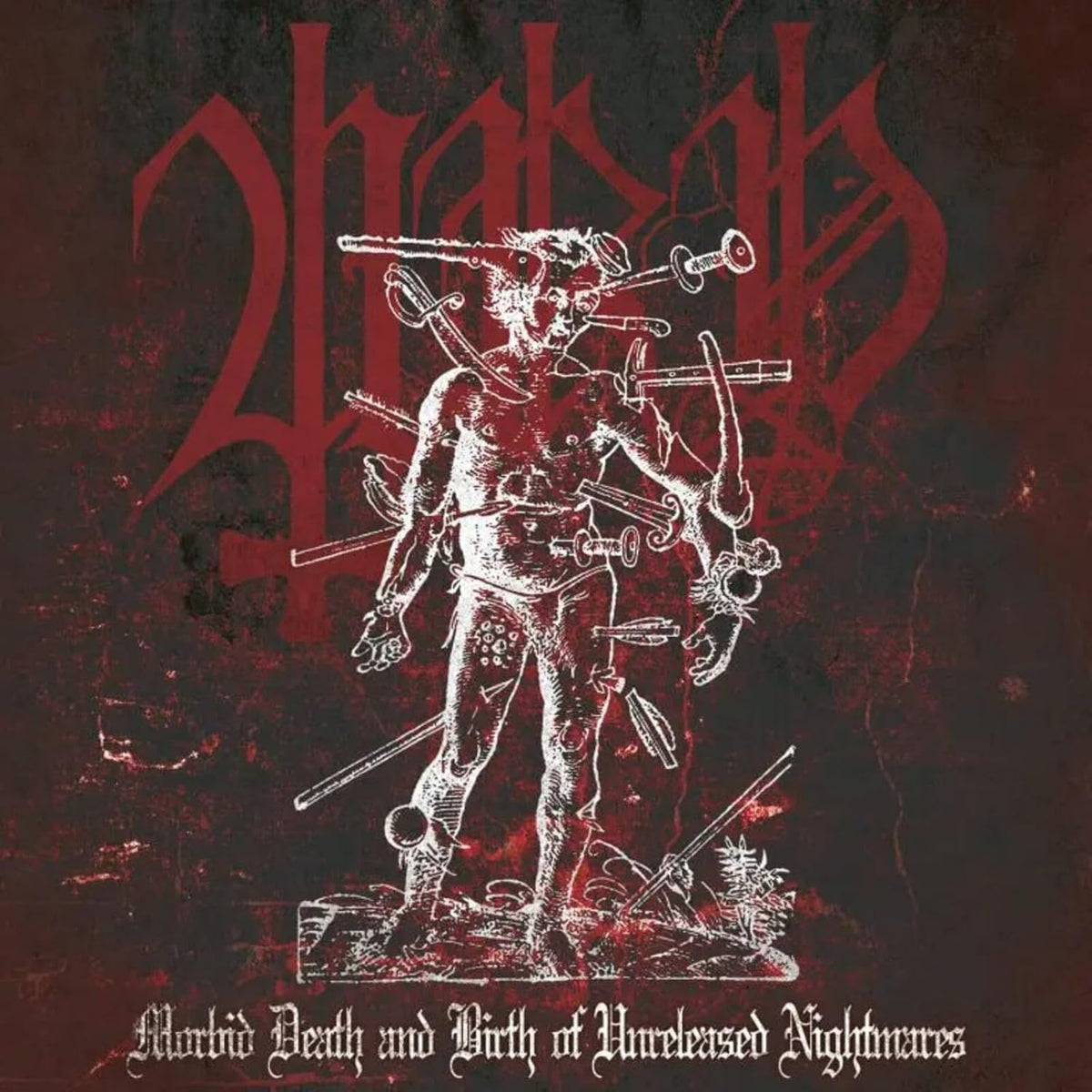CD cover art: skeletal figure pierced with medical tools, dark background.
