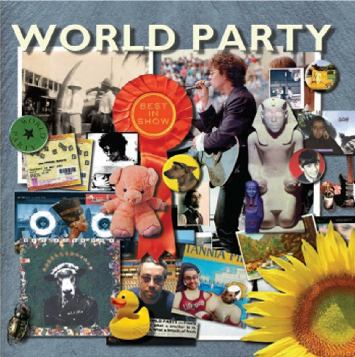 CD cover for World Party’s “Best In Show” with a collage of images.