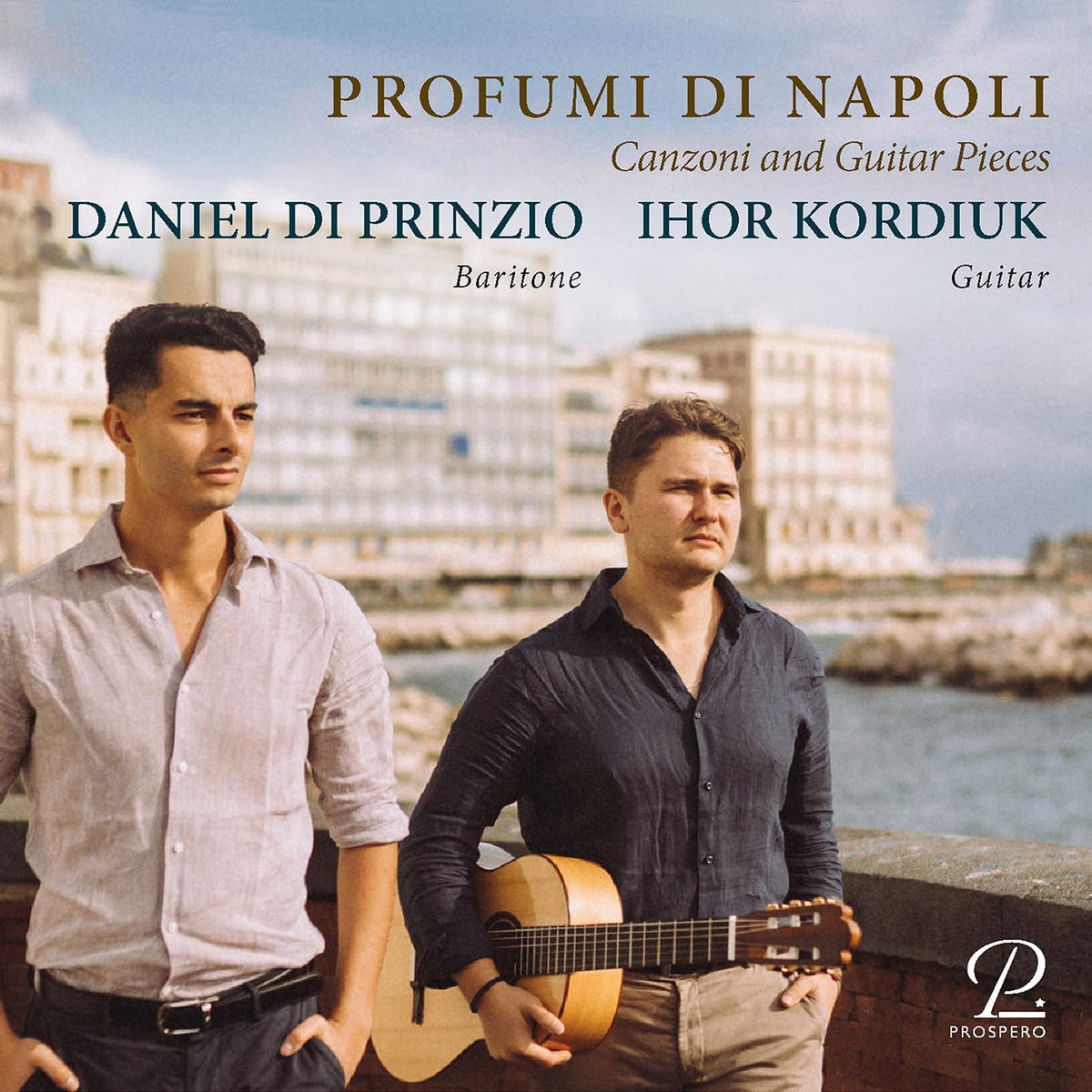 CD cover featuring two men, a guitarist, and the title "Profumi Di Napoli".